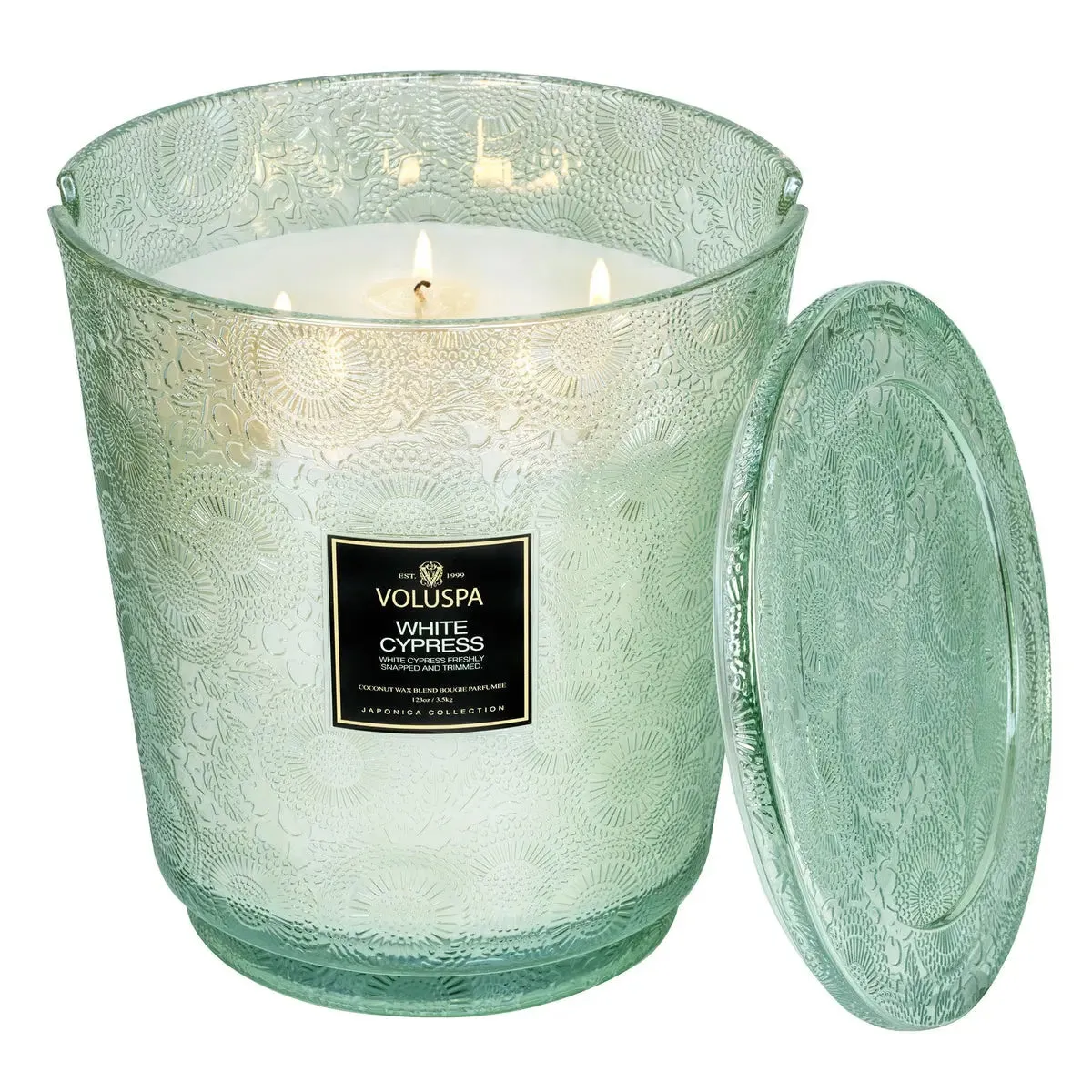 5 Wick 123 oz Hearth Candle White Cypress