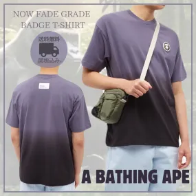 A BATHING APE  |Crew Neck Pullovers Unisex Street Style Cotton Short Sleeves