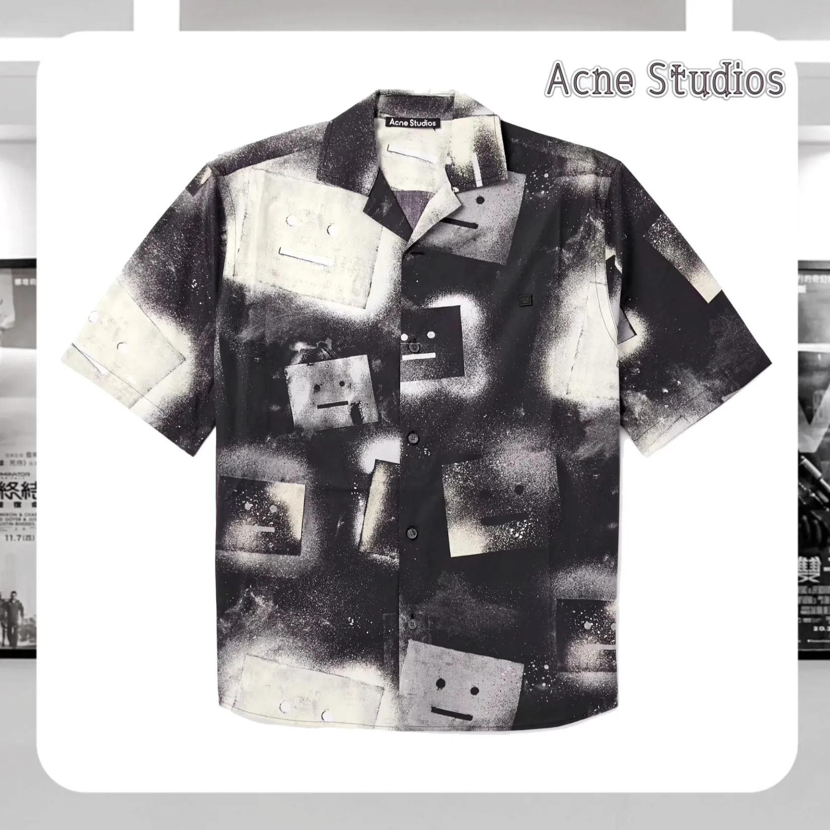 Acne Studios  |Long Sleeves Cotton Logo Designers Shirts