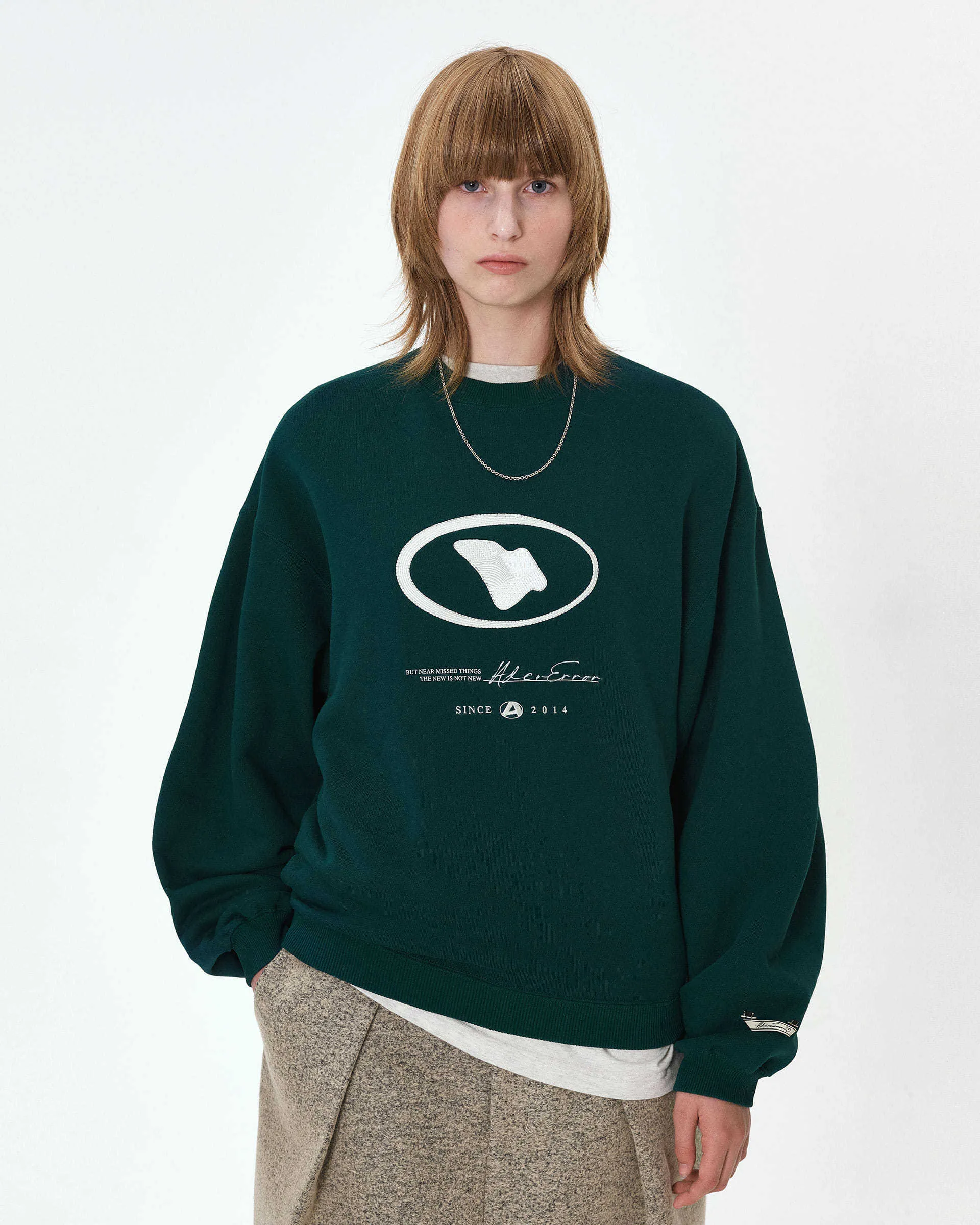 ADERERROR  |Unisex Street Style Long Sleeves Logo Sweatshirts