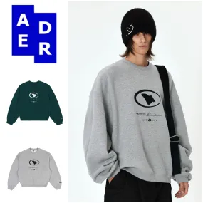 ADERERROR  |Unisex Street Style Long Sleeves Logo Sweatshirts