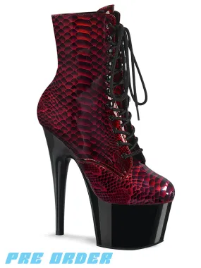 ADORE-1020SP - RED HOLO SNAKE / BLACK PATENT  PRE ORDER 