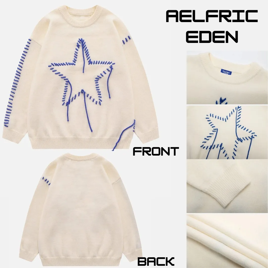 Aelfric Eden  |Pullovers Star Unisex Street Style U-Neck Bi-color