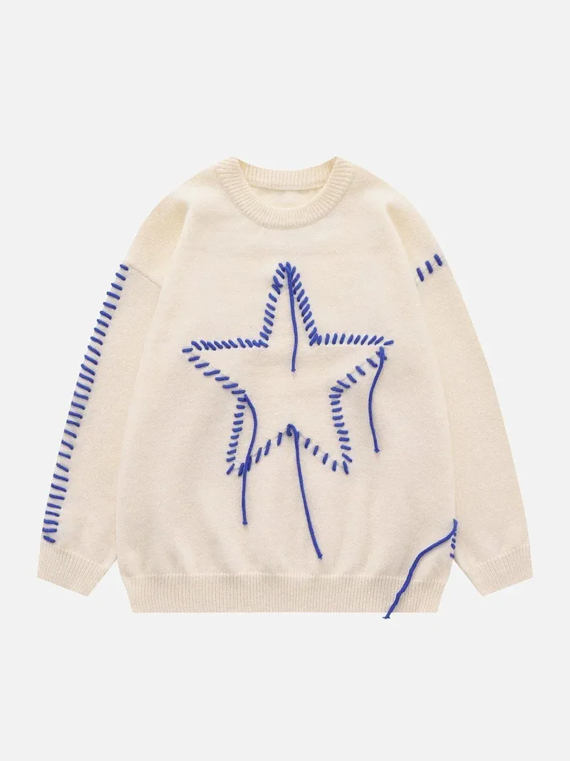 Aelfric Eden  |Pullovers Star Unisex Street Style U-Neck Bi-color