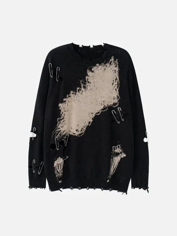 Aelfric Eden  |U-Neck Long Sleeves Sweaters