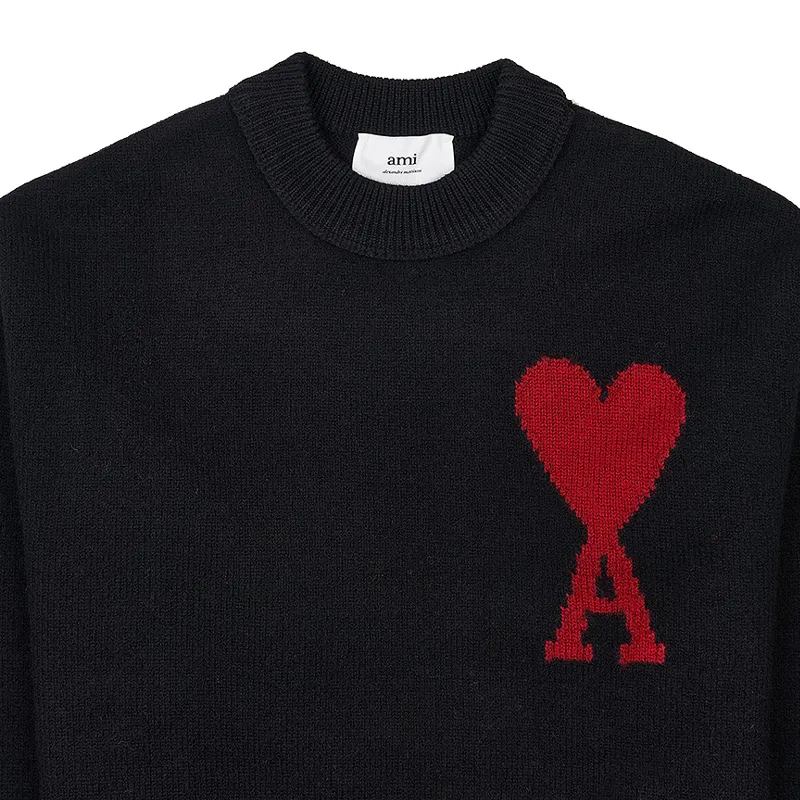 AMI PARIS  |Pullovers Heart Unisex Wool Street Style Long Sleeves Plain