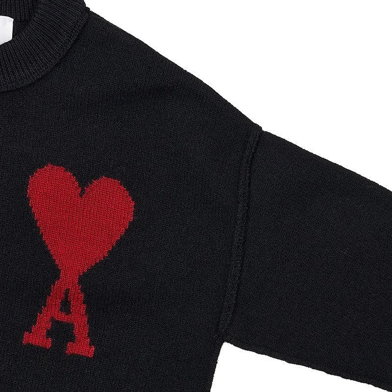 AMI PARIS  |Pullovers Heart Unisex Wool Street Style Long Sleeves Plain