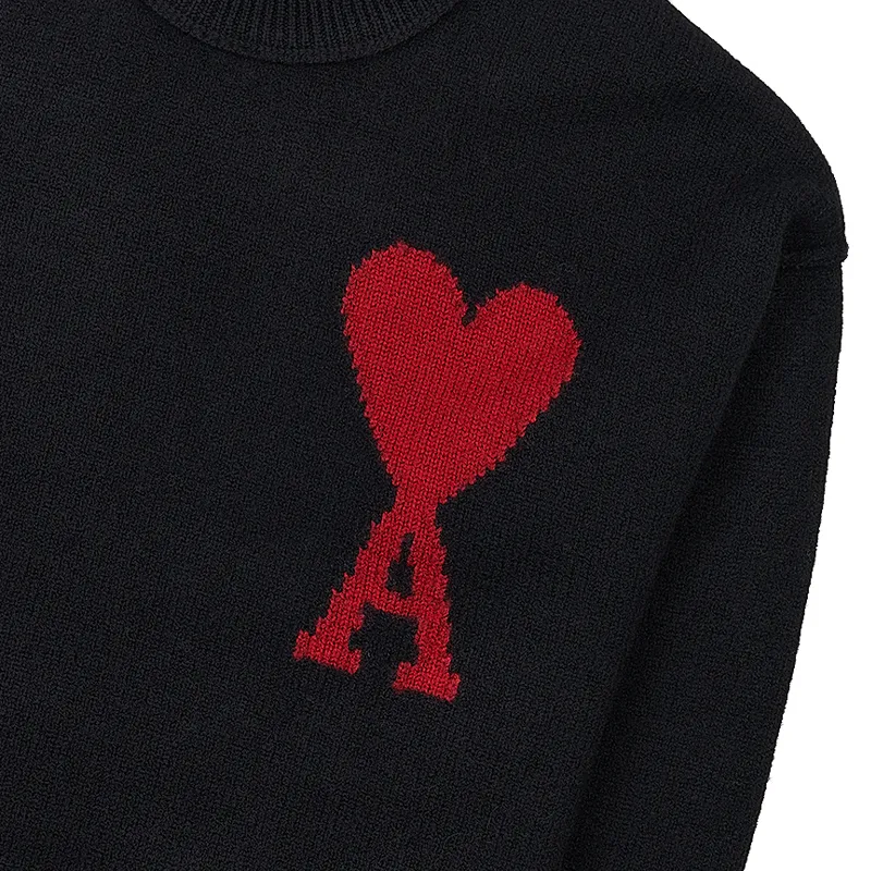 AMI PARIS  |Pullovers Heart Unisex Wool Street Style Long Sleeves Plain