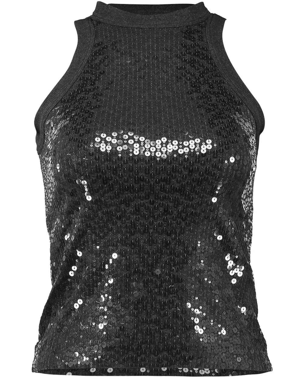 Anthracite Paillette Sequin Tank