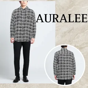 AURALEE  |Other Plaid Patterns Long Sleeves Cotton Shirts