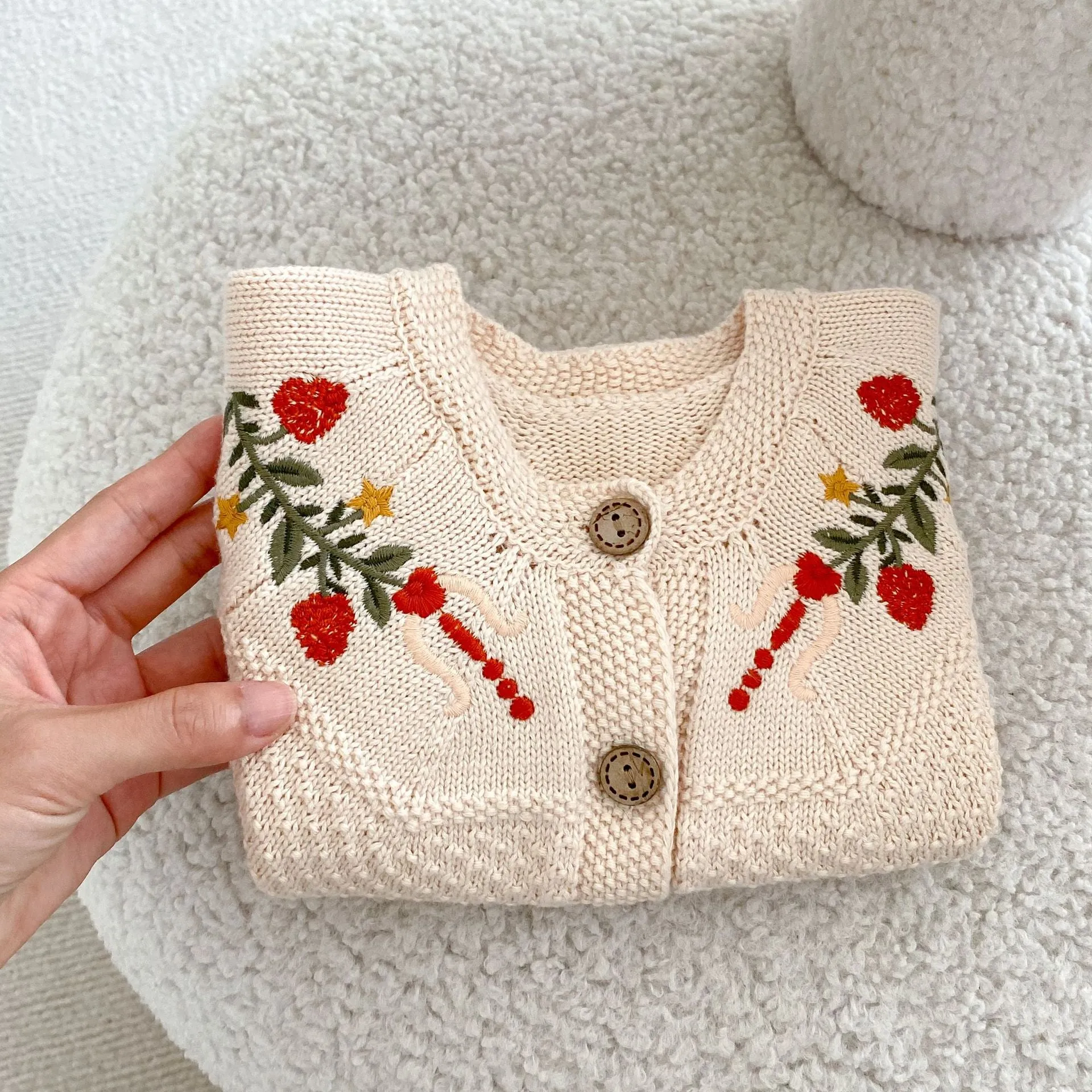 Baby Kid Girls Flower Embroidered Cardigan Wholesale 230828116