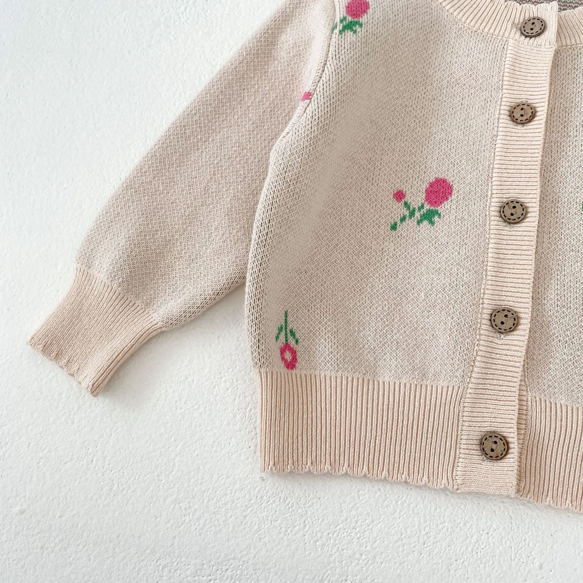 Baby Kid Girls Flower Embroidered Cardigan Wholesale 24011154