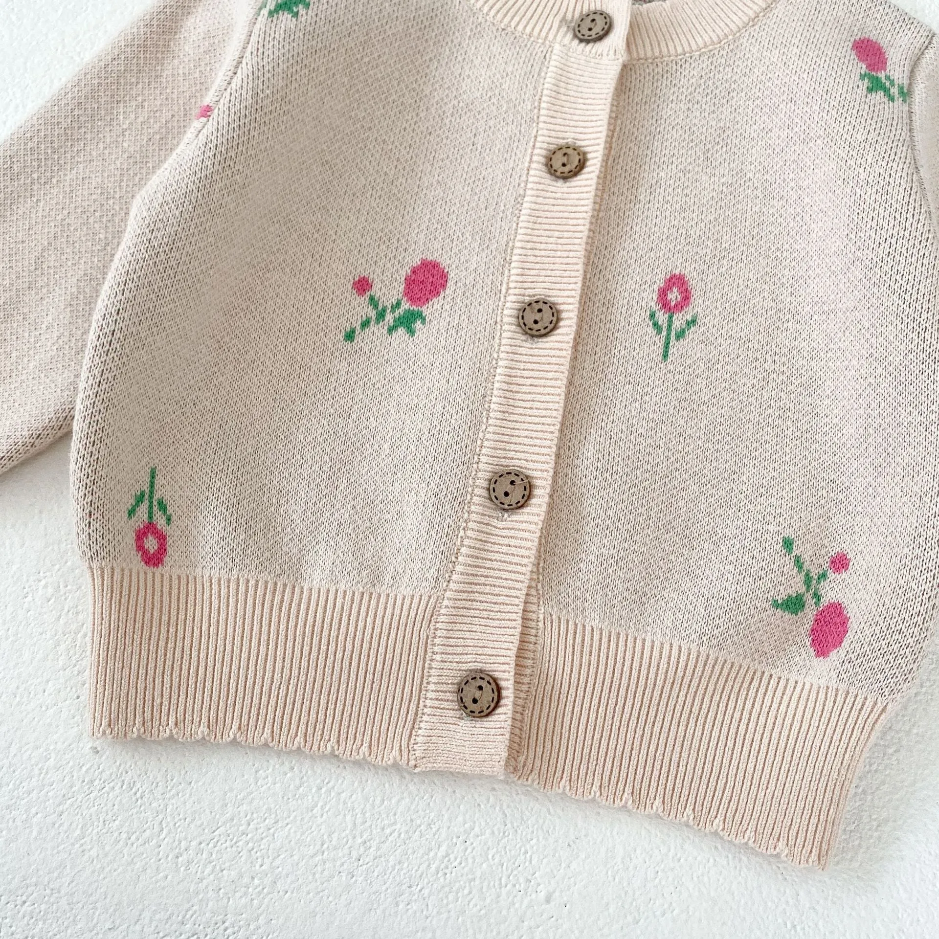 Baby Kid Girls Flower Embroidered Cardigan Wholesale 24011154