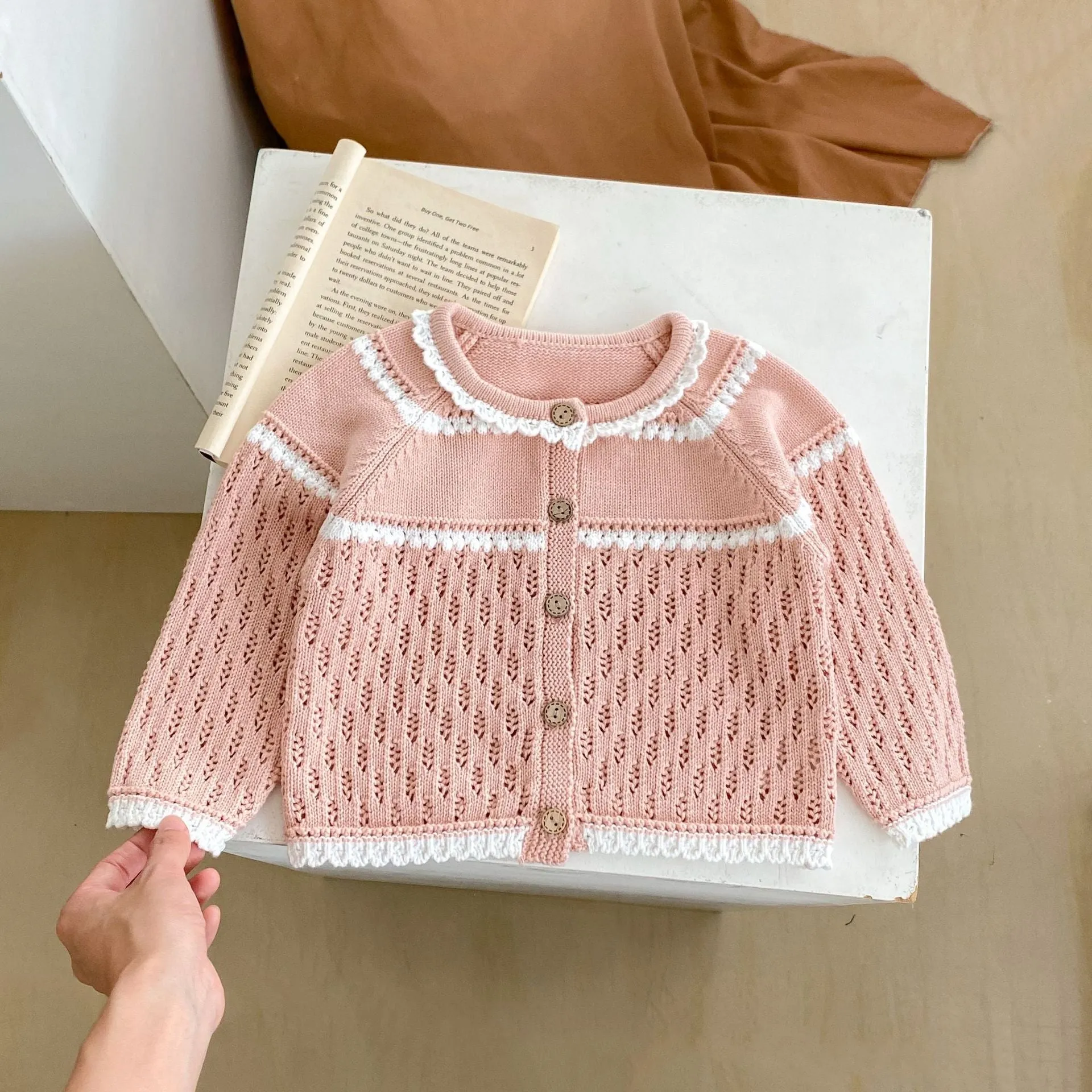 Baby Kid Girls Solid Color Cardigan Wholesale 24011164