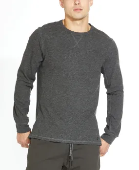 Baird Crewneck Long Sleeve Tee (Heather Dark Charcoal)