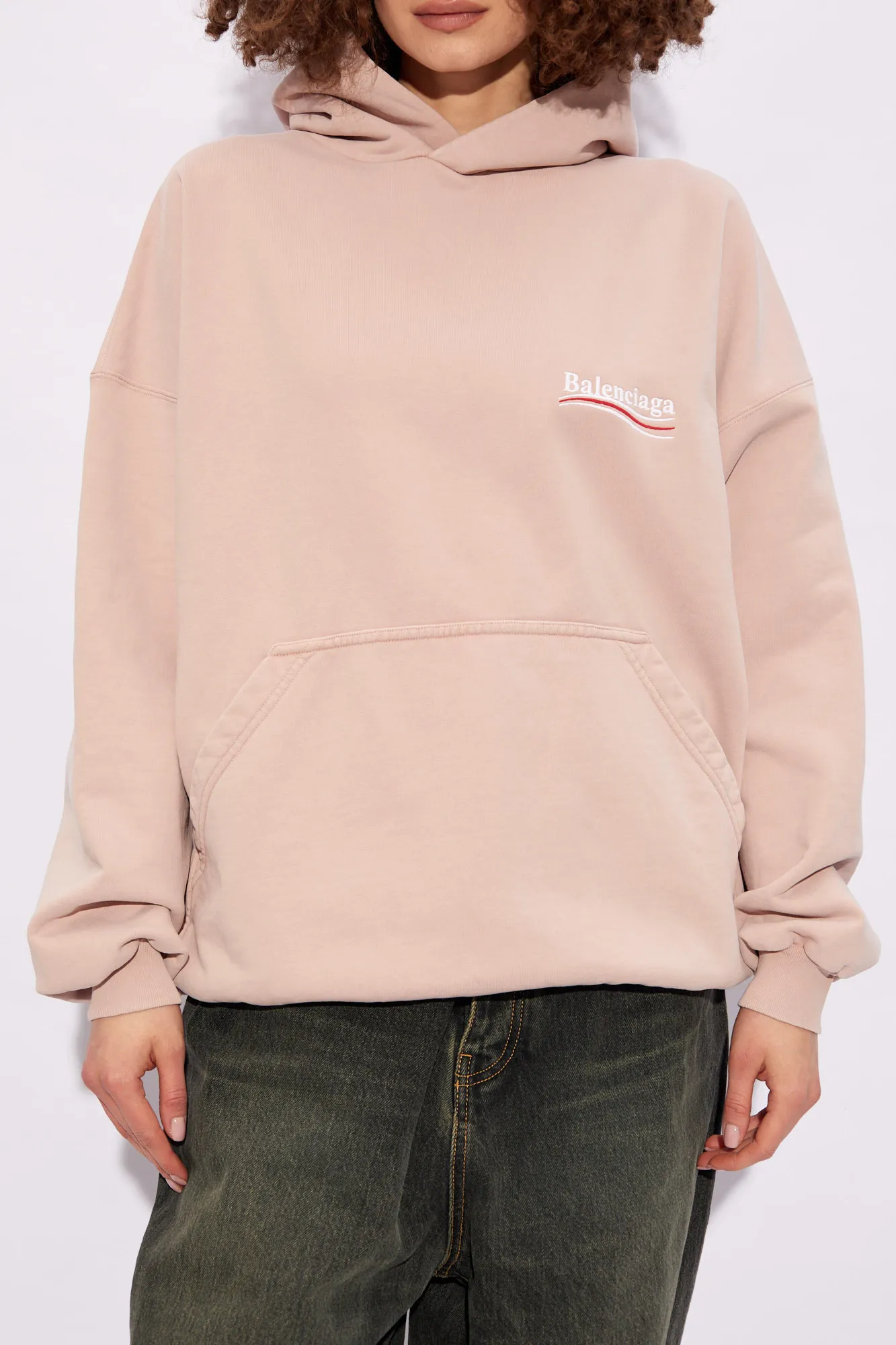 BALENCIAGA  |Long Sleeves Plain Cotton Logo Luxury Sweatshirts