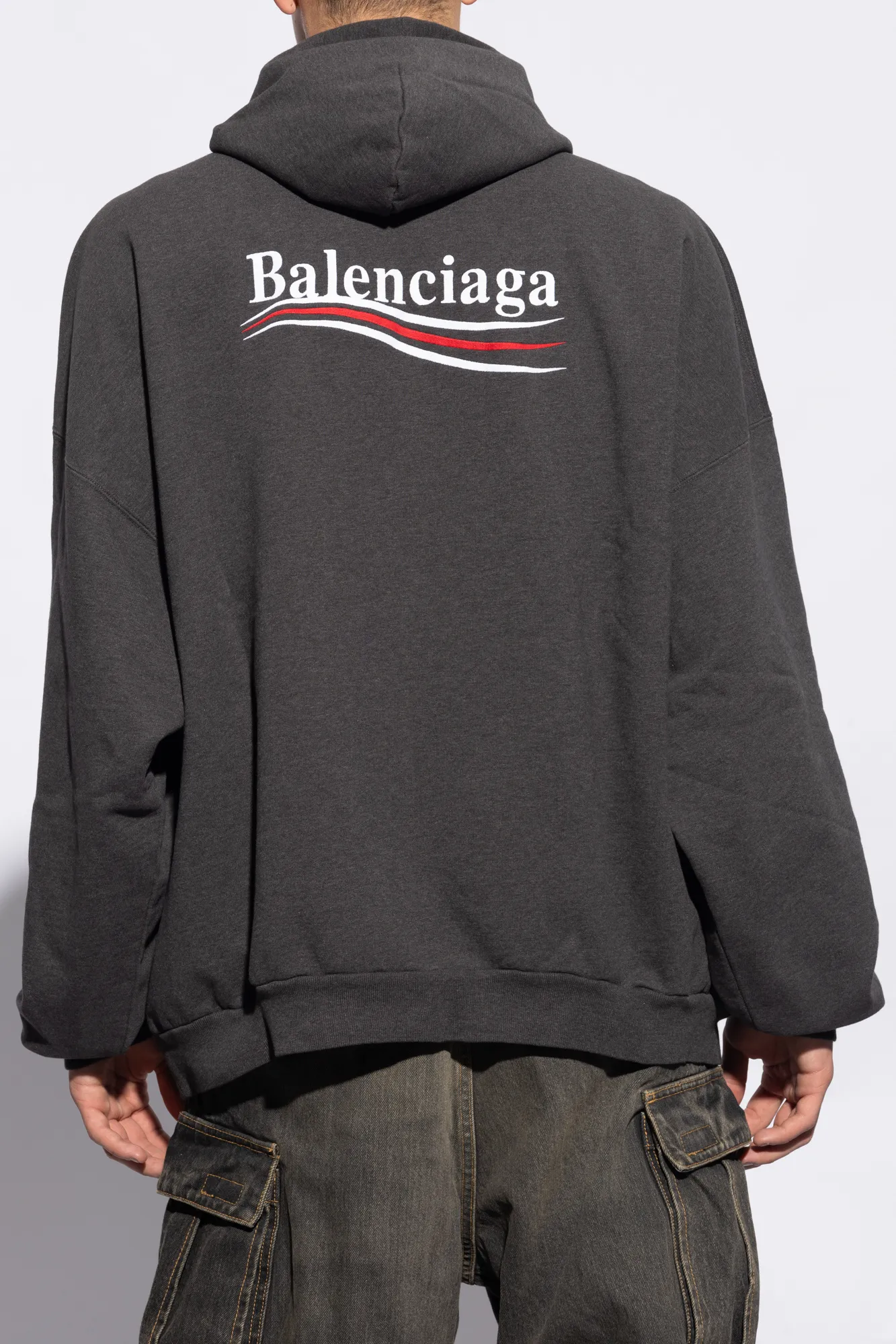 BALENCIAGA  |Long Sleeves Plain Cotton Logo Luxury Sweatshirts