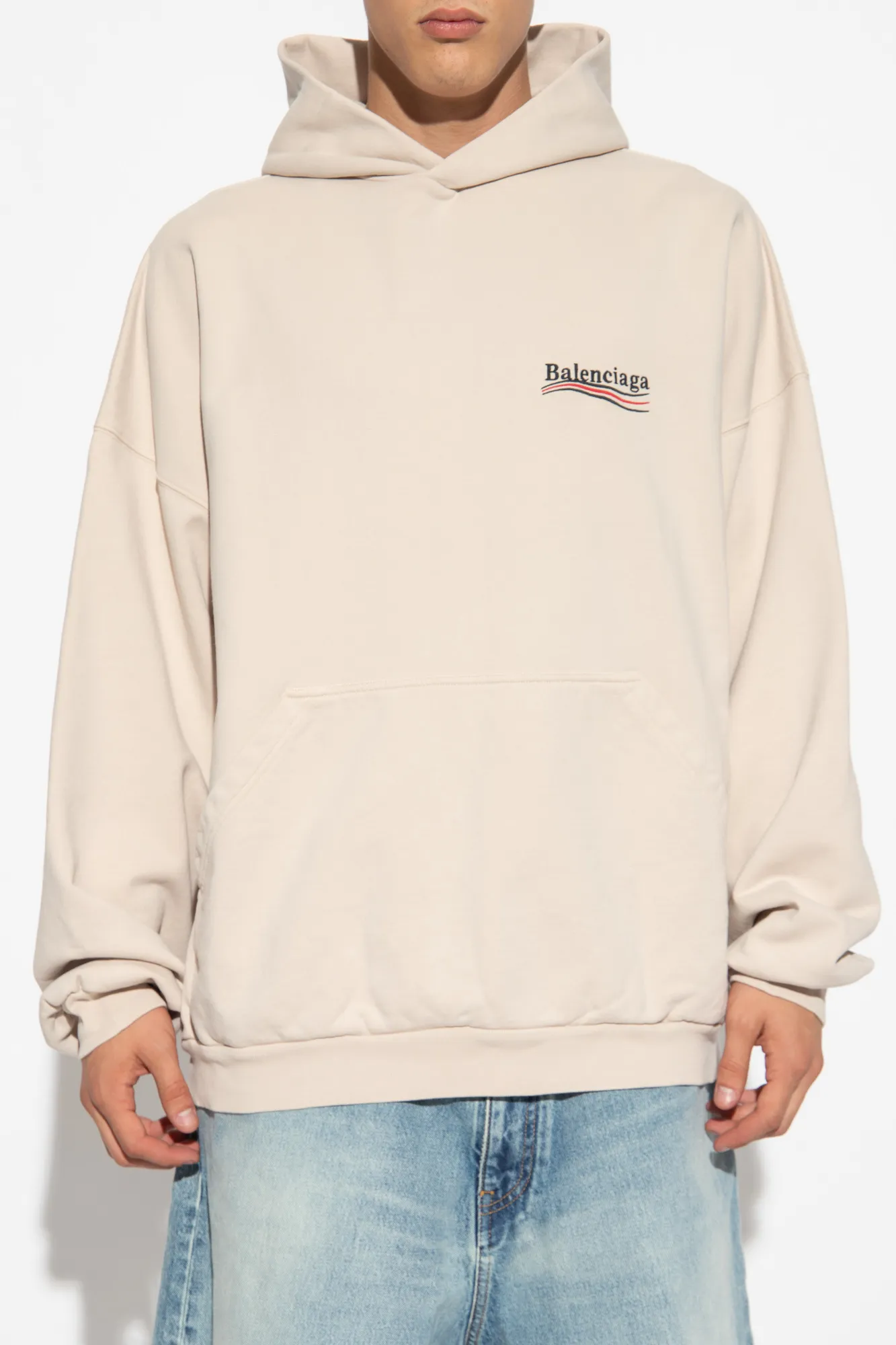 BALENCIAGA  |Long Sleeves Plain Cotton Logo Luxury Sweatshirts