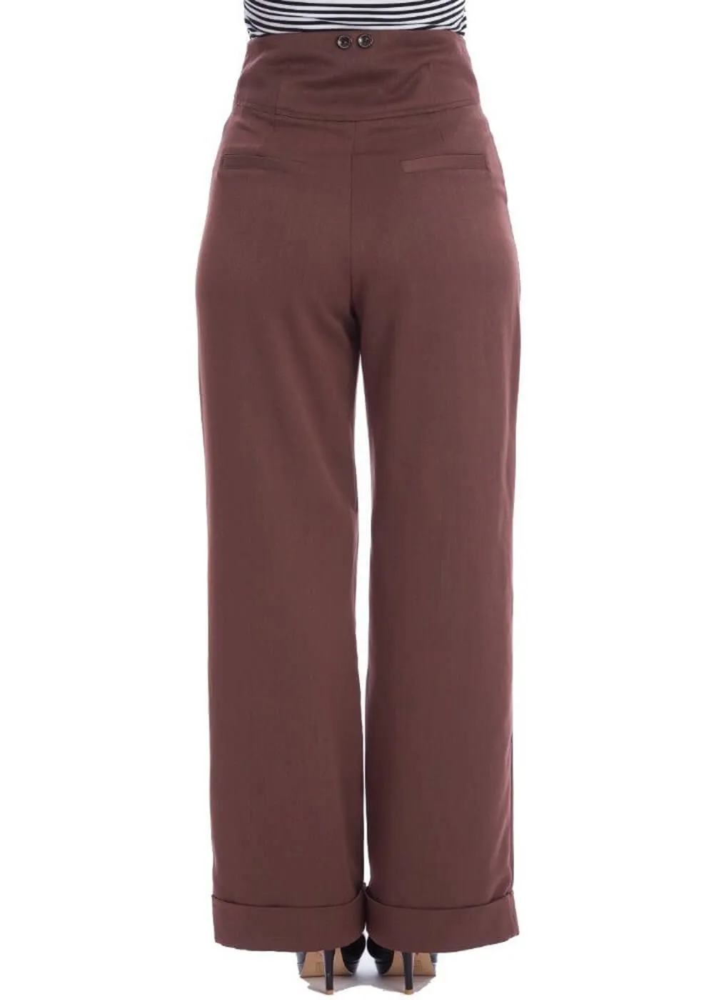 Banned Girl Boss 40's Trousers Brown