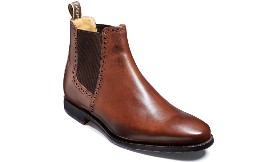 Barker Hawkin Chelsea Boot  -  Dark Walnut Calf