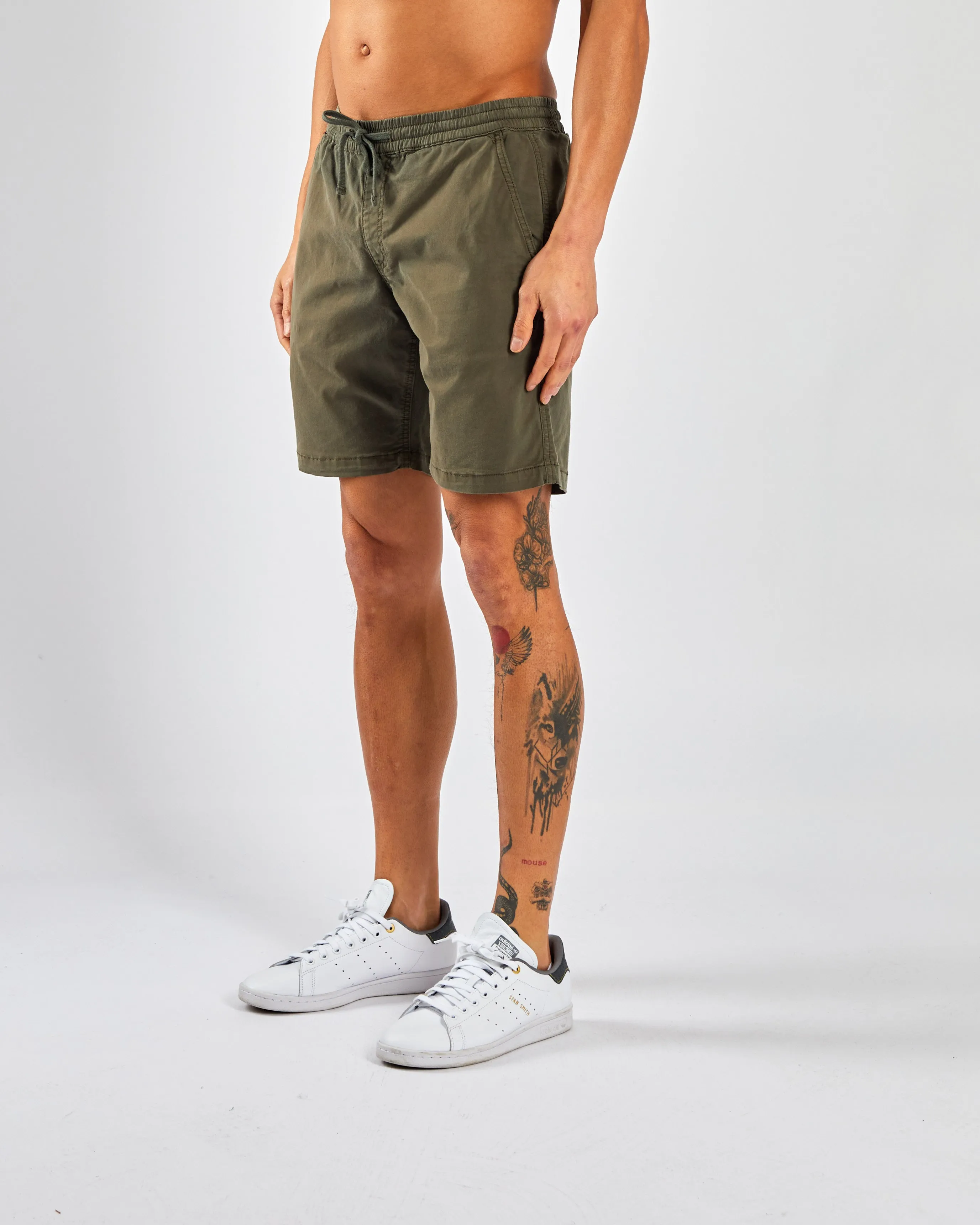 Baron Drawcord Short Combat Green