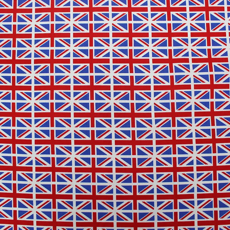 British Icons Cotton - Neat Union Jacks