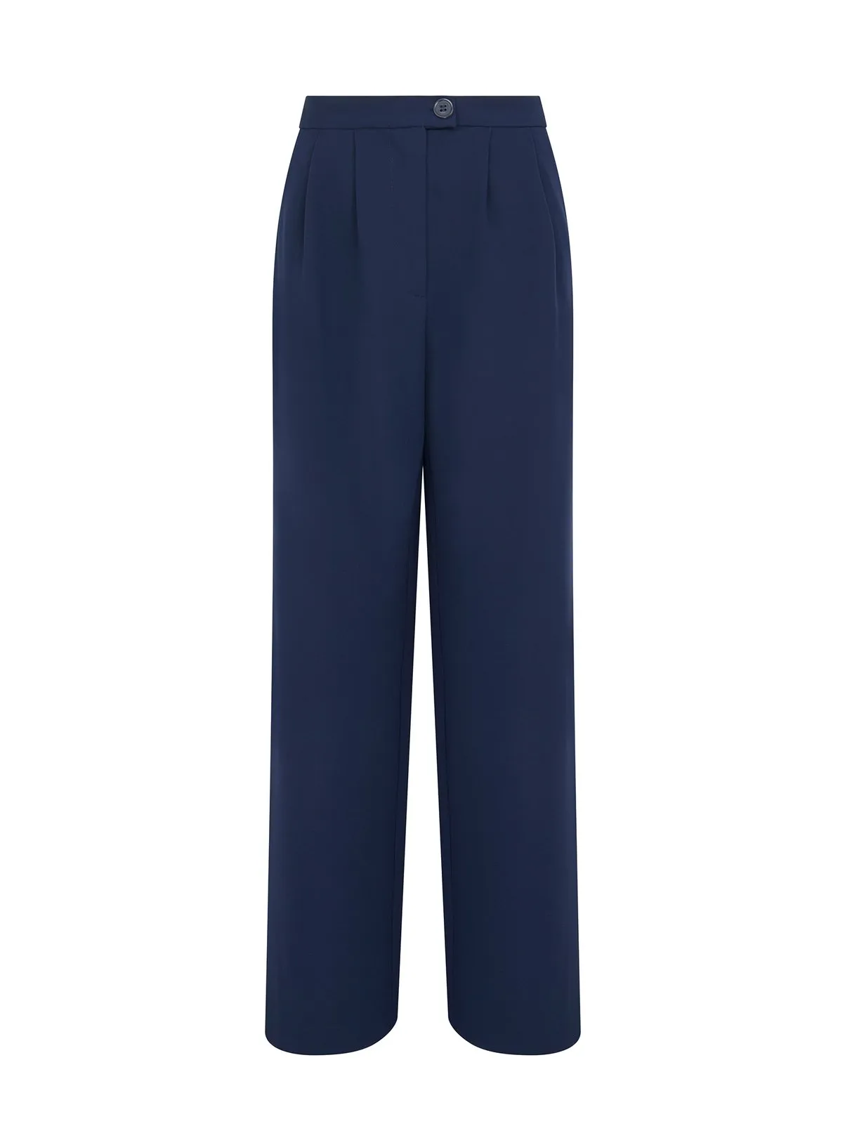 Buy FINERY Navy Jeanne Trousers 8 | Trousers | Tu