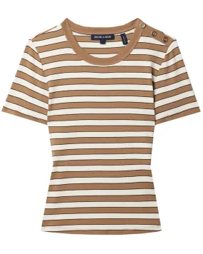 Camel Stripe Draya Tee