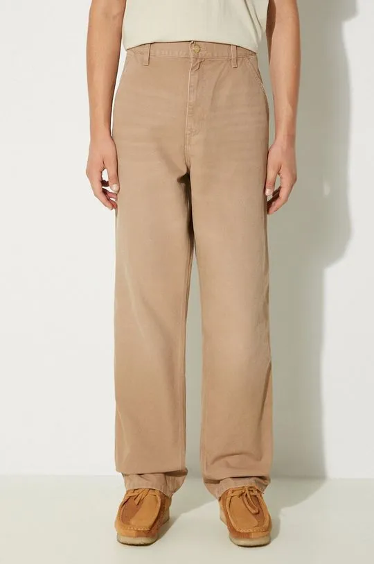 Carhartt WIP cotton trousers Simple Pant beige color I031220.2FS3K