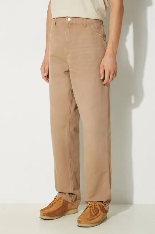 Carhartt WIP cotton trousers Simple Pant beige color I031220.2FS3K