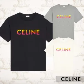 CELINE  |Crew Neck Pullovers Unisex Street Style Plain Cotton