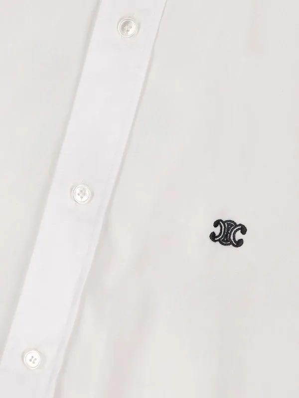 CELINE  |Long Sleeves Plain Logo Luxury Shirts