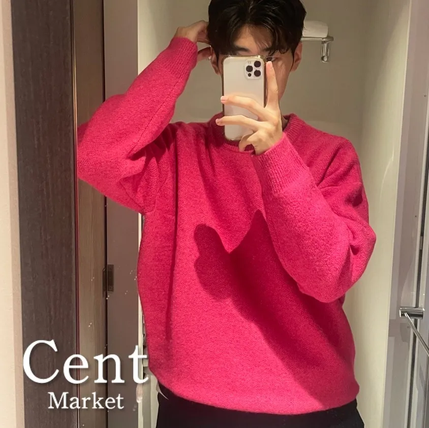 Cent  |Crew Neck Pullovers Street Style U-Neck Long Sleeves Plain