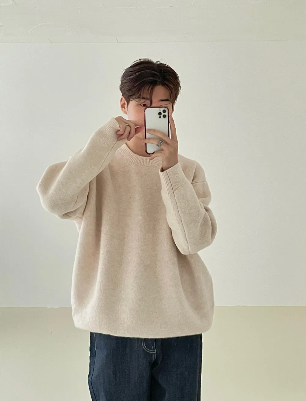 Cent  |Crew Neck Pullovers Street Style U-Neck Long Sleeves Plain