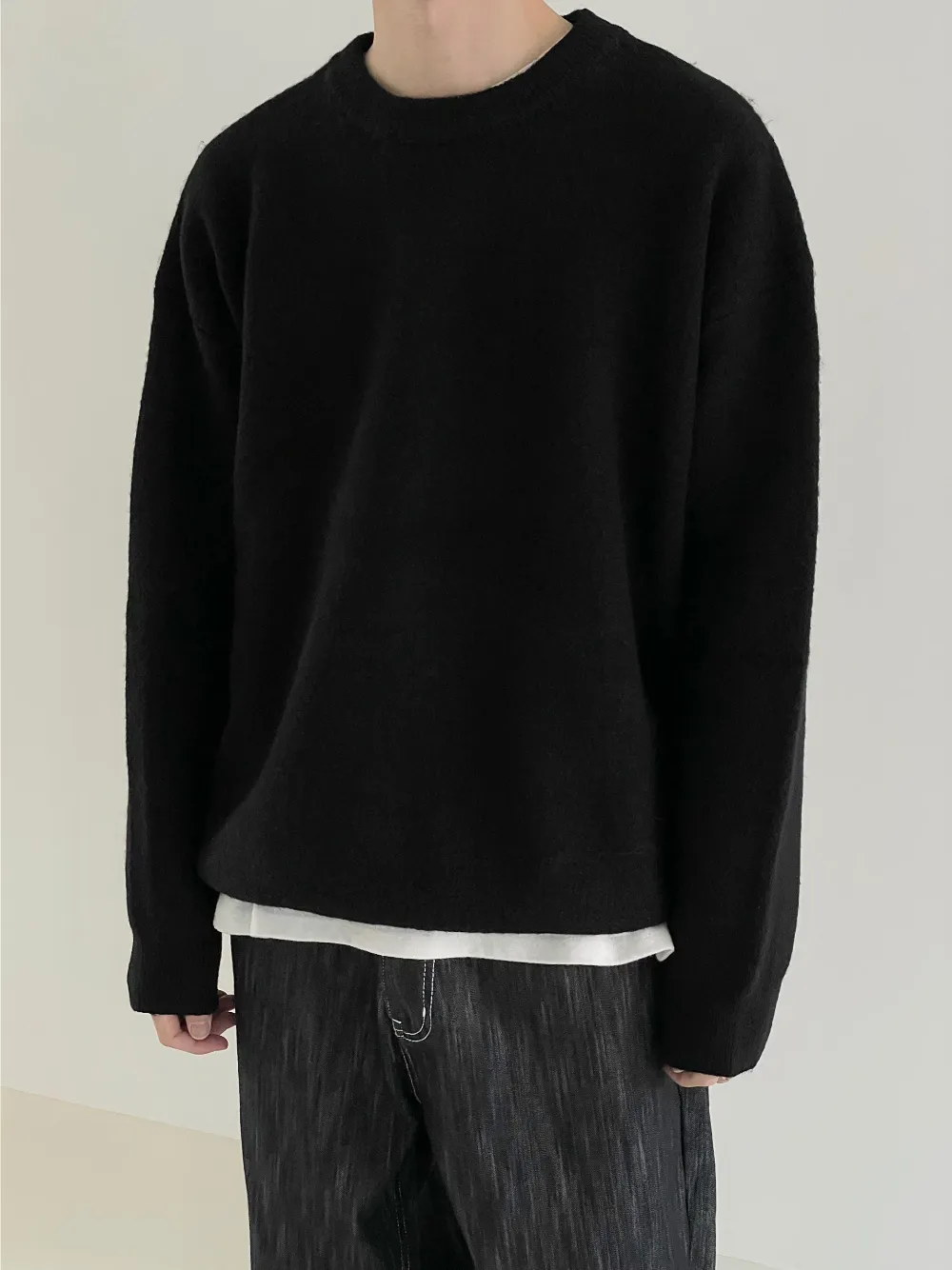 Cent  |Crew Neck Pullovers Street Style U-Neck Long Sleeves Plain