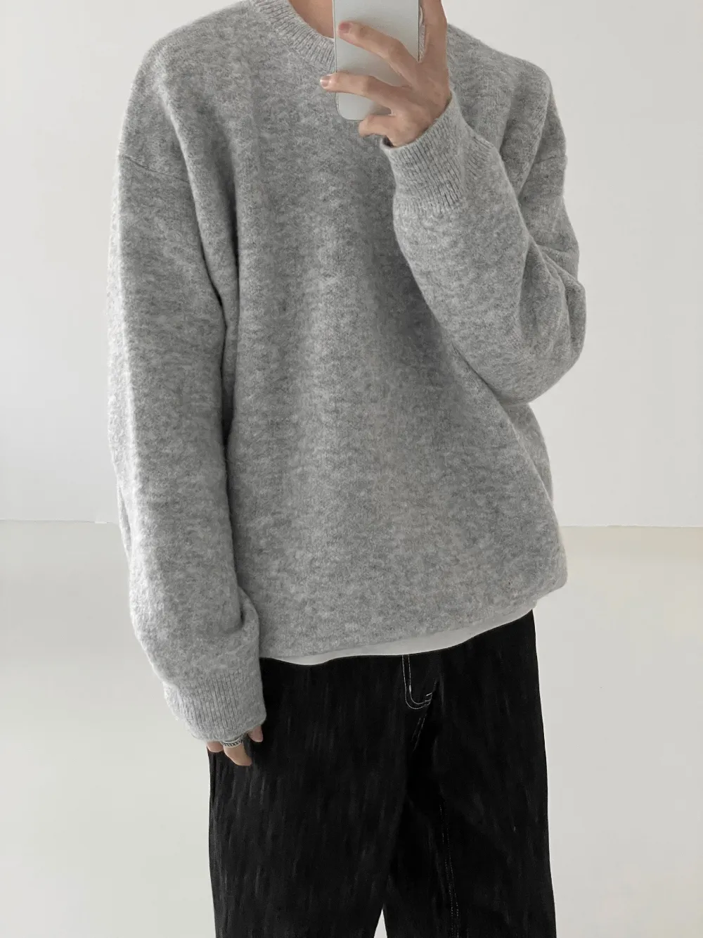 Cent  |Crew Neck Pullovers Street Style U-Neck Long Sleeves Plain