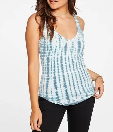 Chaser Vintage Rib Cross Back VNeck Shirttail Tank