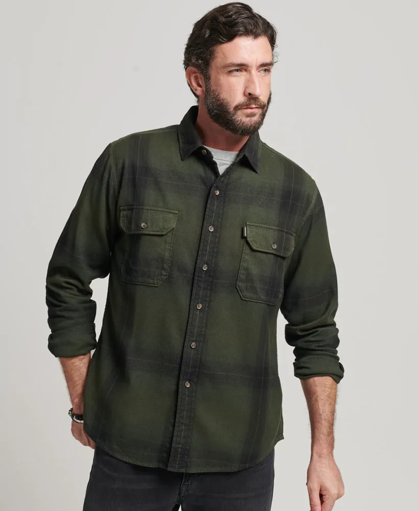 Check Flannel Shirt | Blacksmith Ombre Olive