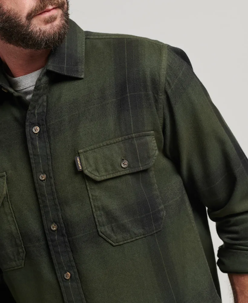 Check Flannel Shirt | Blacksmith Ombre Olive