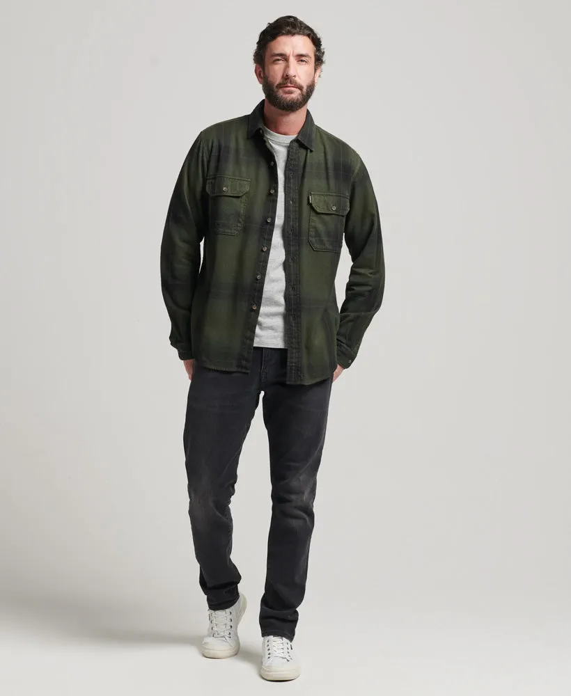 Check Flannel Shirt | Blacksmith Ombre Olive