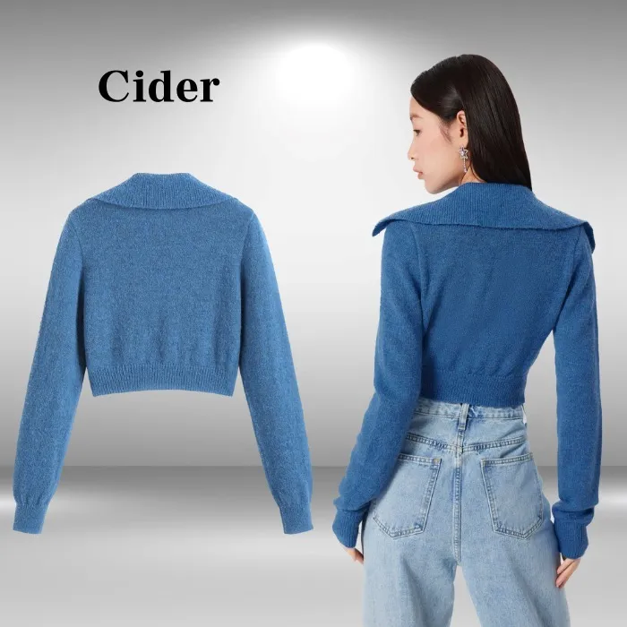 Cider  |Casual Style Nylon Long Sleeves Plain Cardigans