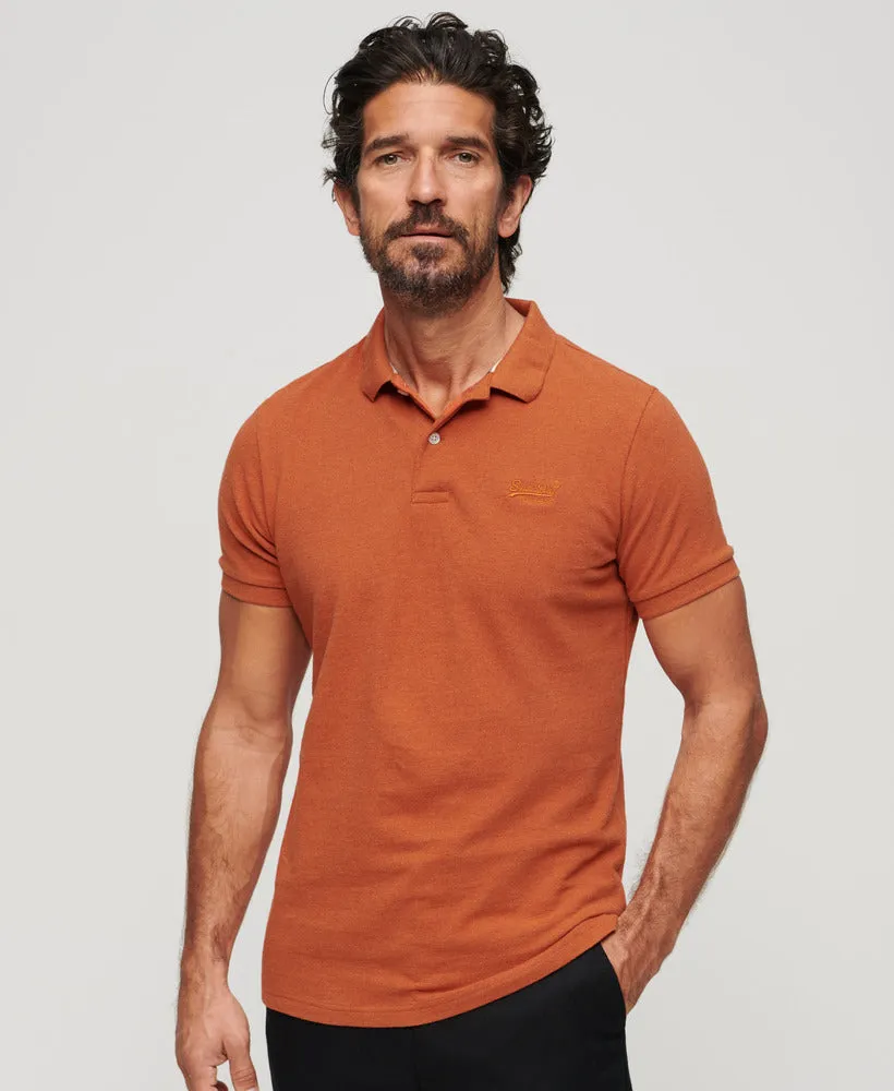 Classic Pique Polo Shirt | Rust Orange Marle