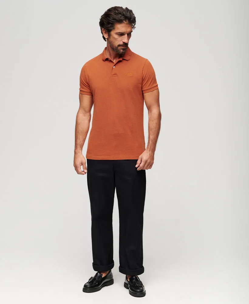 Classic Pique Polo Shirt | Rust Orange Marle