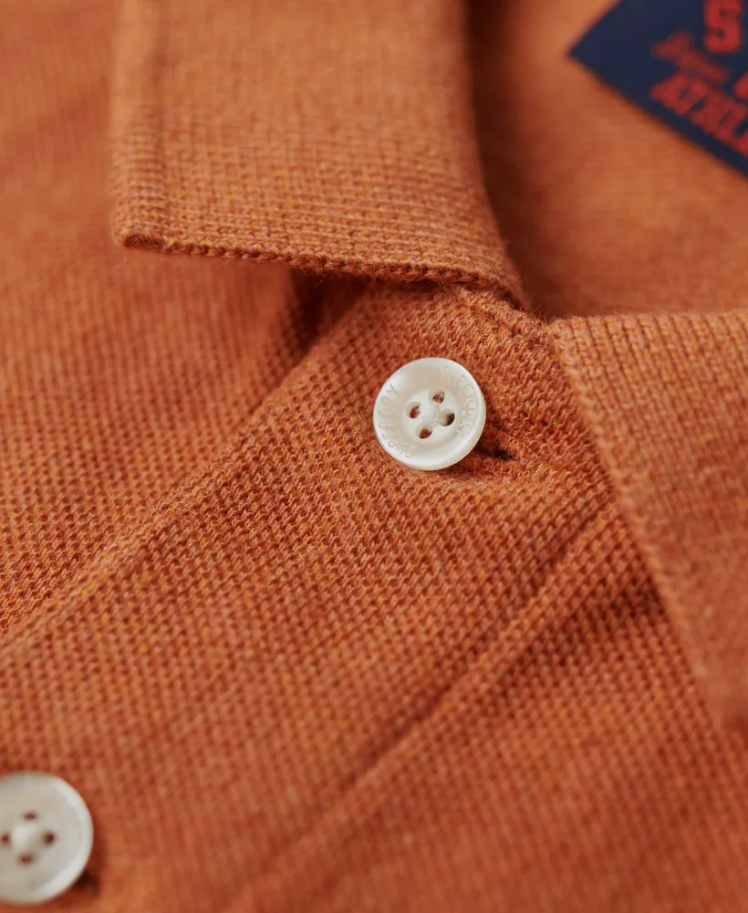 Classic Pique Polo Shirt | Rust Orange Marle