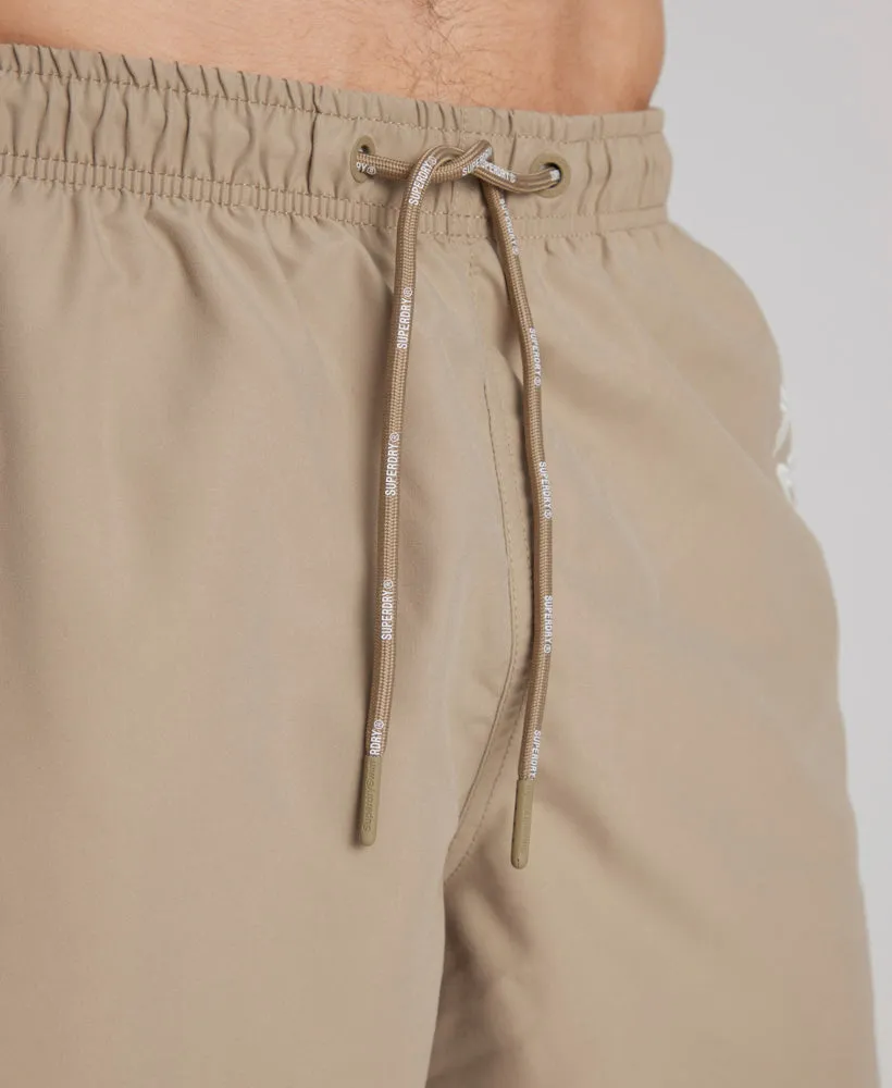 Code Applique Swim Shorts | Winter Twig Beige