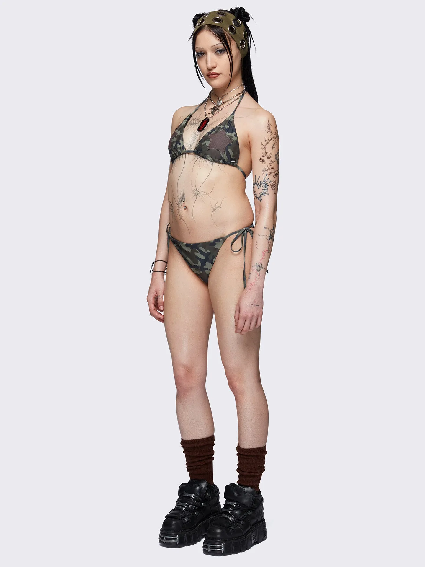 Combat Starlet Camo Triangle Bikini Top