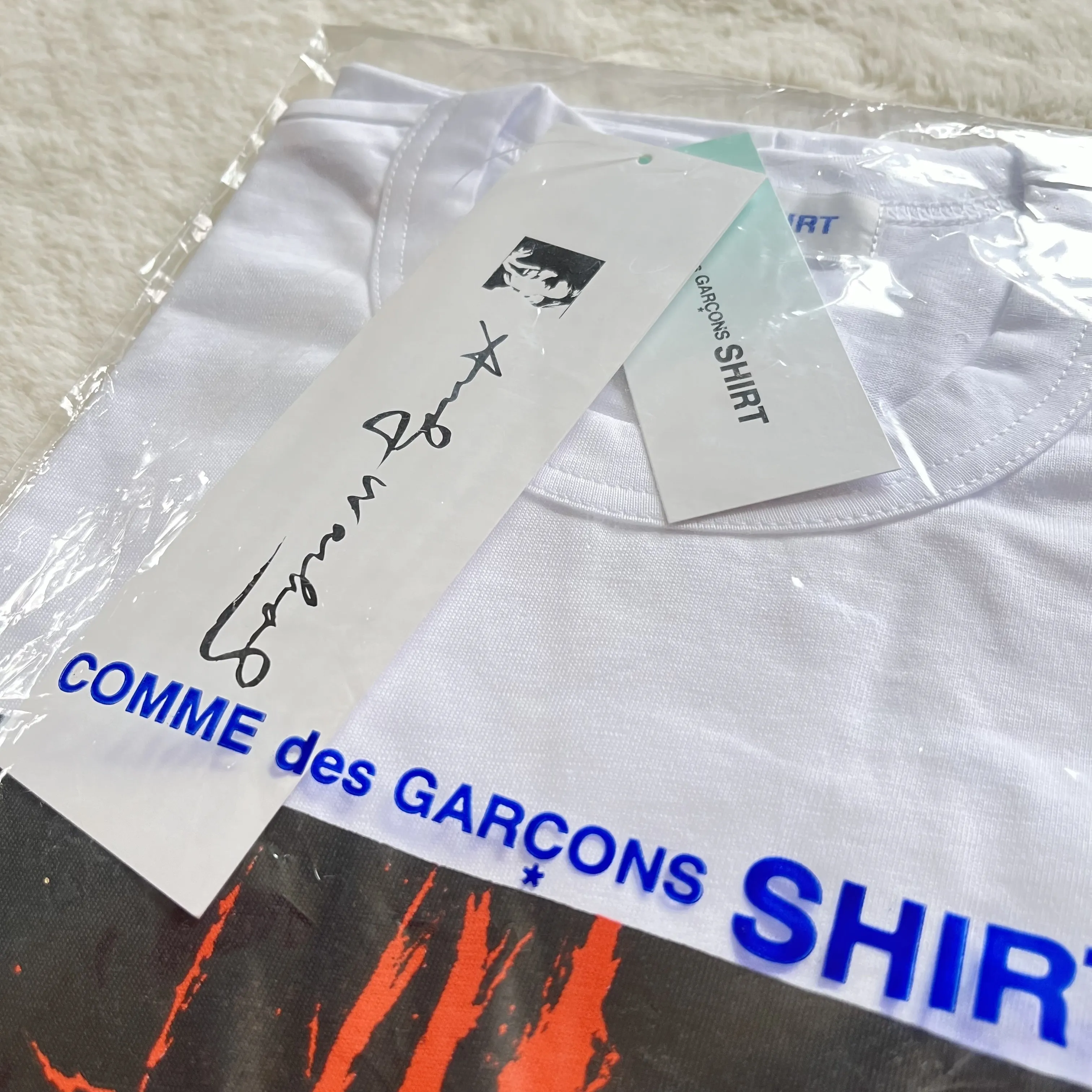 COMME des GARCONS  |Crew Neck Pullovers Unisex Street Style Cotton Short Sleeves