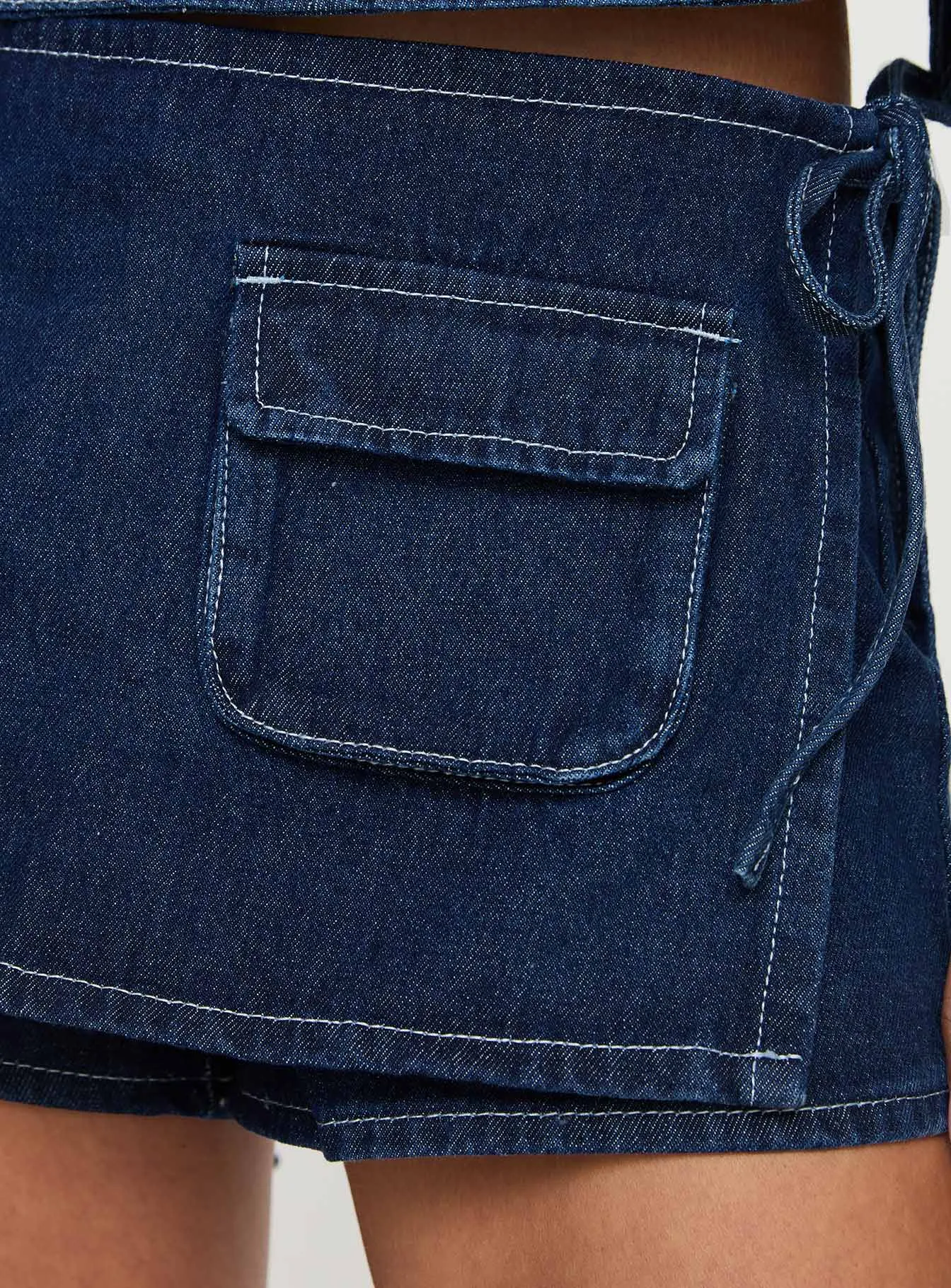 Countryside Skort Blue Denim