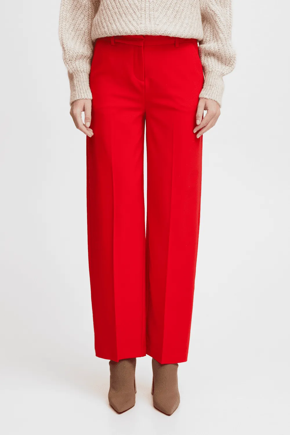 Danta Wide Leg Pant - Red