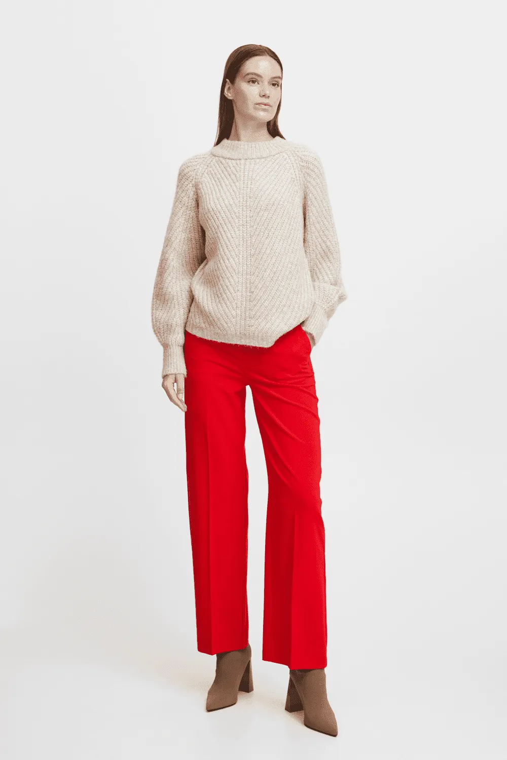 Danta Wide Leg Pant - Red